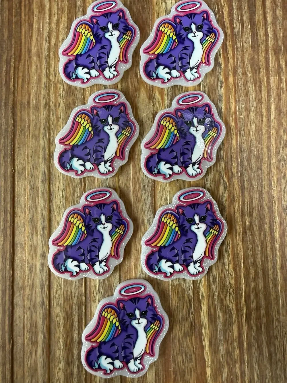 7 Pc Lisa Frank Cat Flatbacks